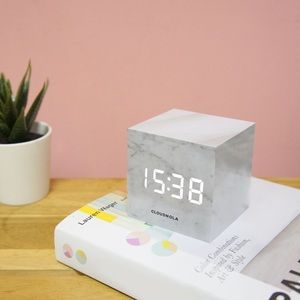 Cloudnola Block Clock Marble NWT NIB